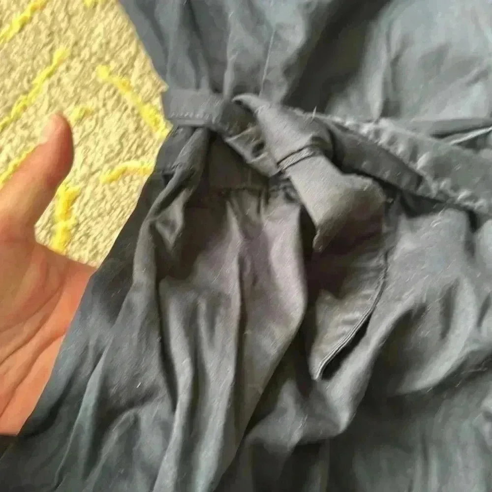 Isaac Mizrahi cotton fit and flare tie waist, cap sleeve pockets cotton dress 4 - Picture 4 of 4